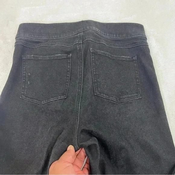 Spanx Vintage Distressed Ankle Skinny Jeans Black Size Medium - Picture 9 of 13
